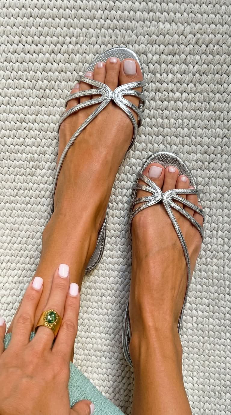 Ginevra | Elegante gyldne sommersandaler