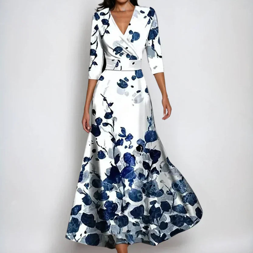 Emily™ | Stilfuld Blomstret Omslagskjole