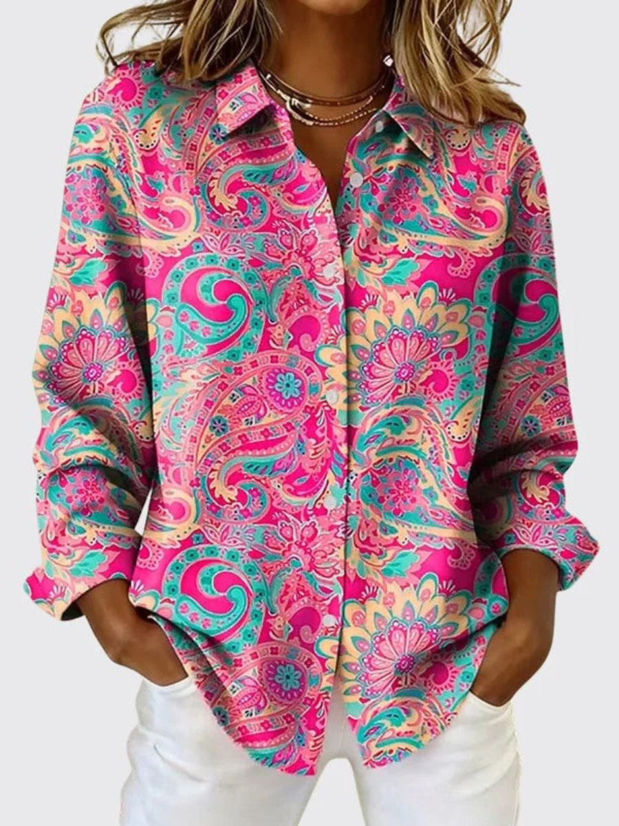 Johanne™ | Skjortebluse med Paisleymønster
