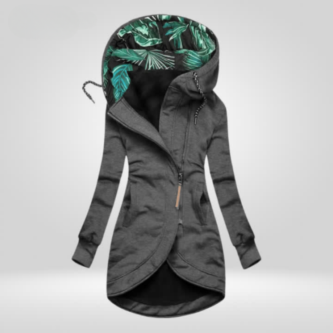 Aysha™ | Stilfuld Lang Hoodie Jakke