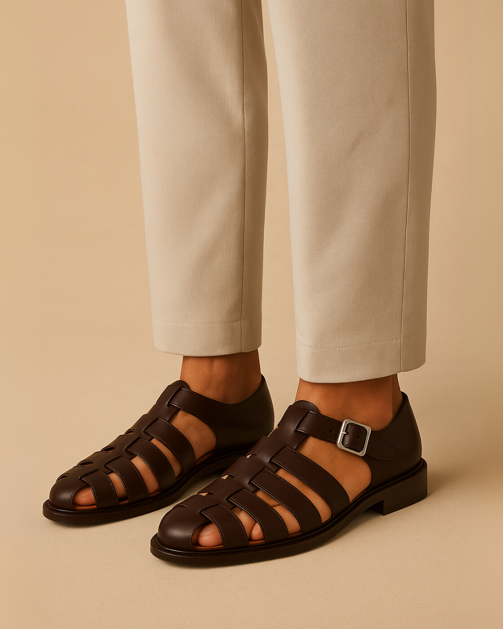 Renaud™ | Elegant lukket sandal med rem og spænde