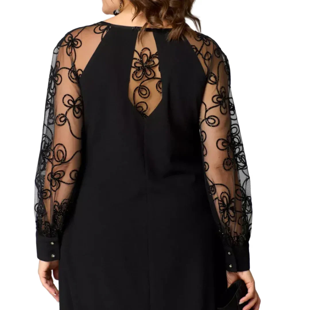 Elyndra | Elegant Sort Blondekjole