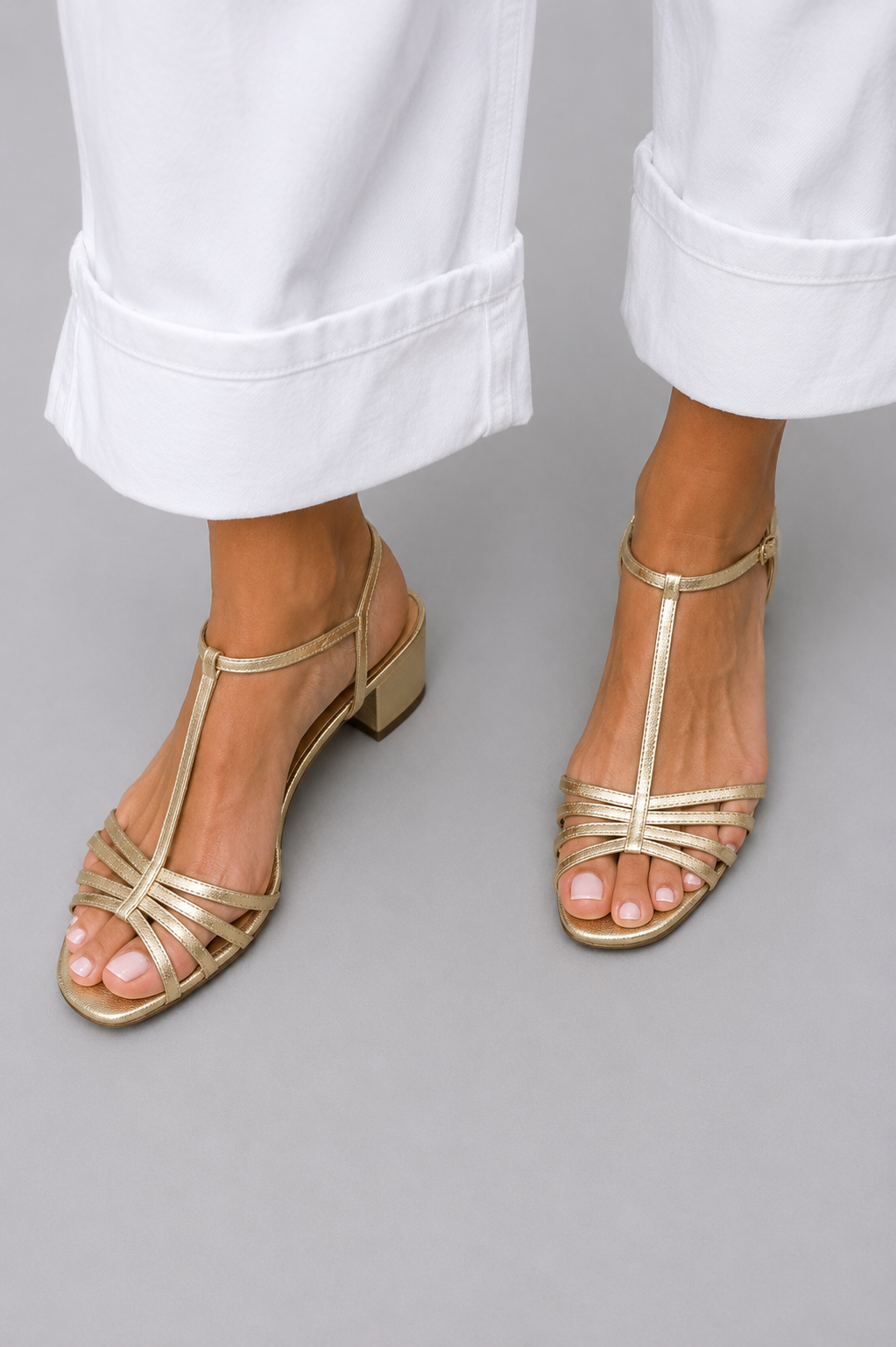Allegra | Elegante gyldne sandaler til hverdagsbrug