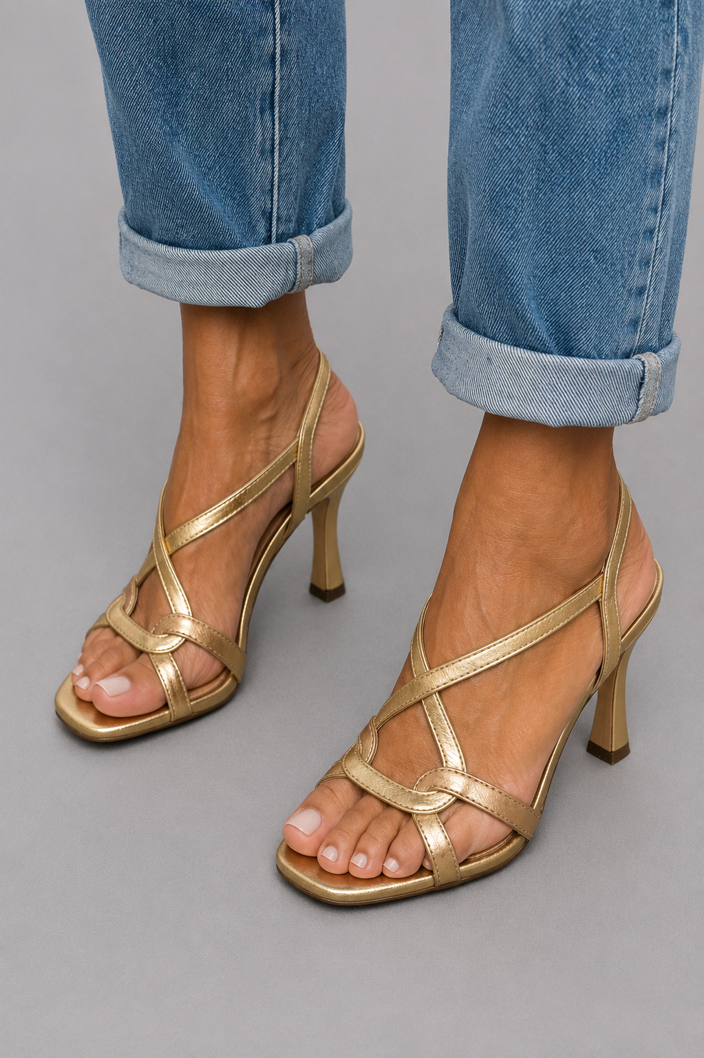 Elisabetta | Elegante gyldne sommersandaler