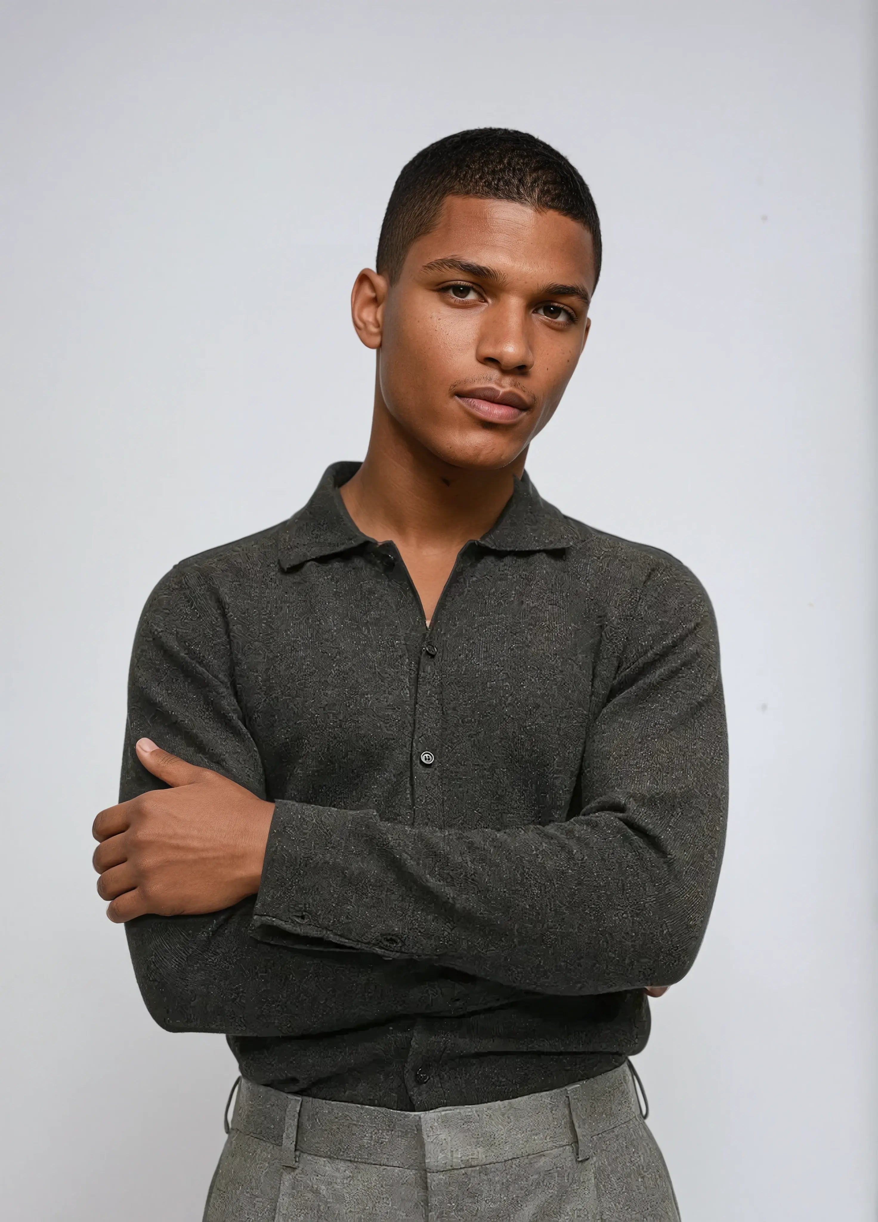 Cashwool Skjorte Mørkegrå