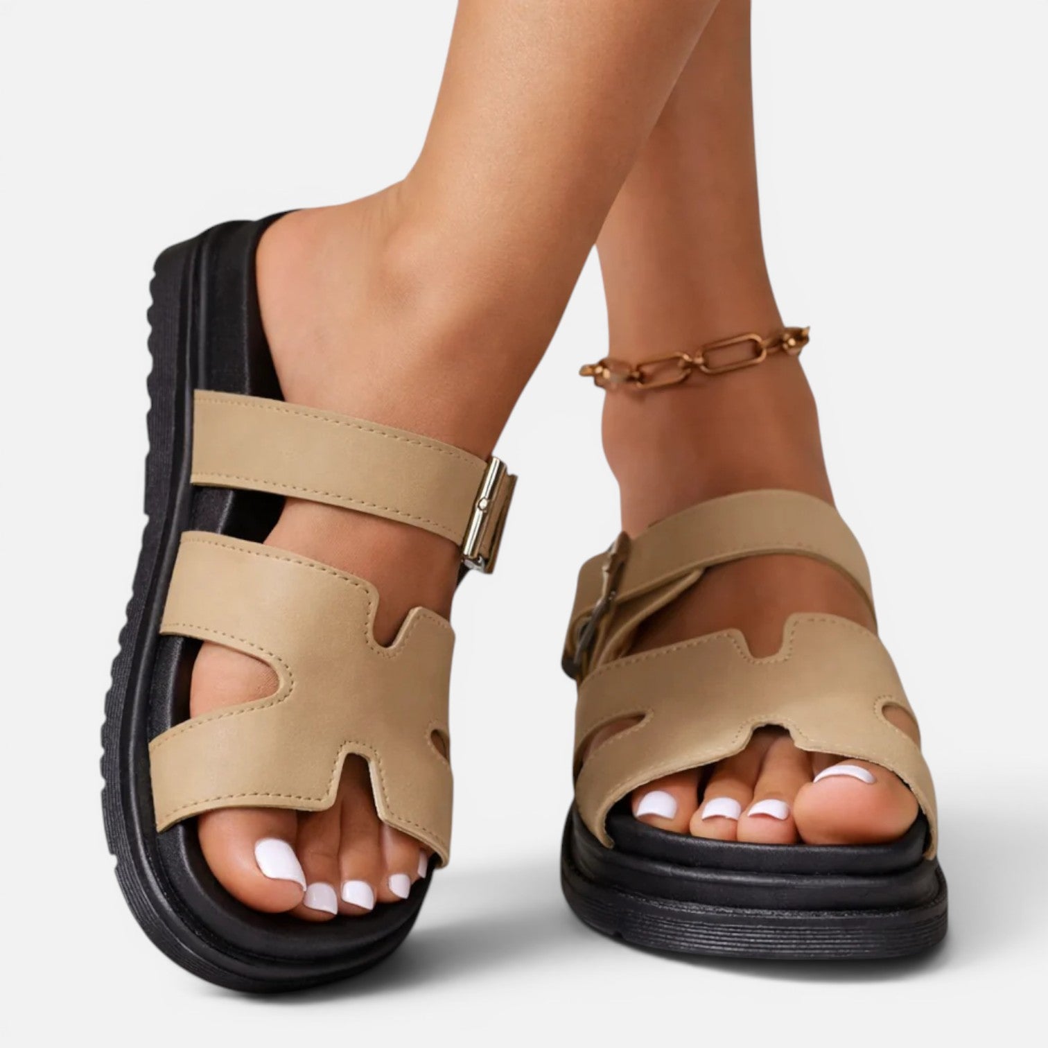 Ingrid™ | Komfortable Platform Sandaler med bred pasform