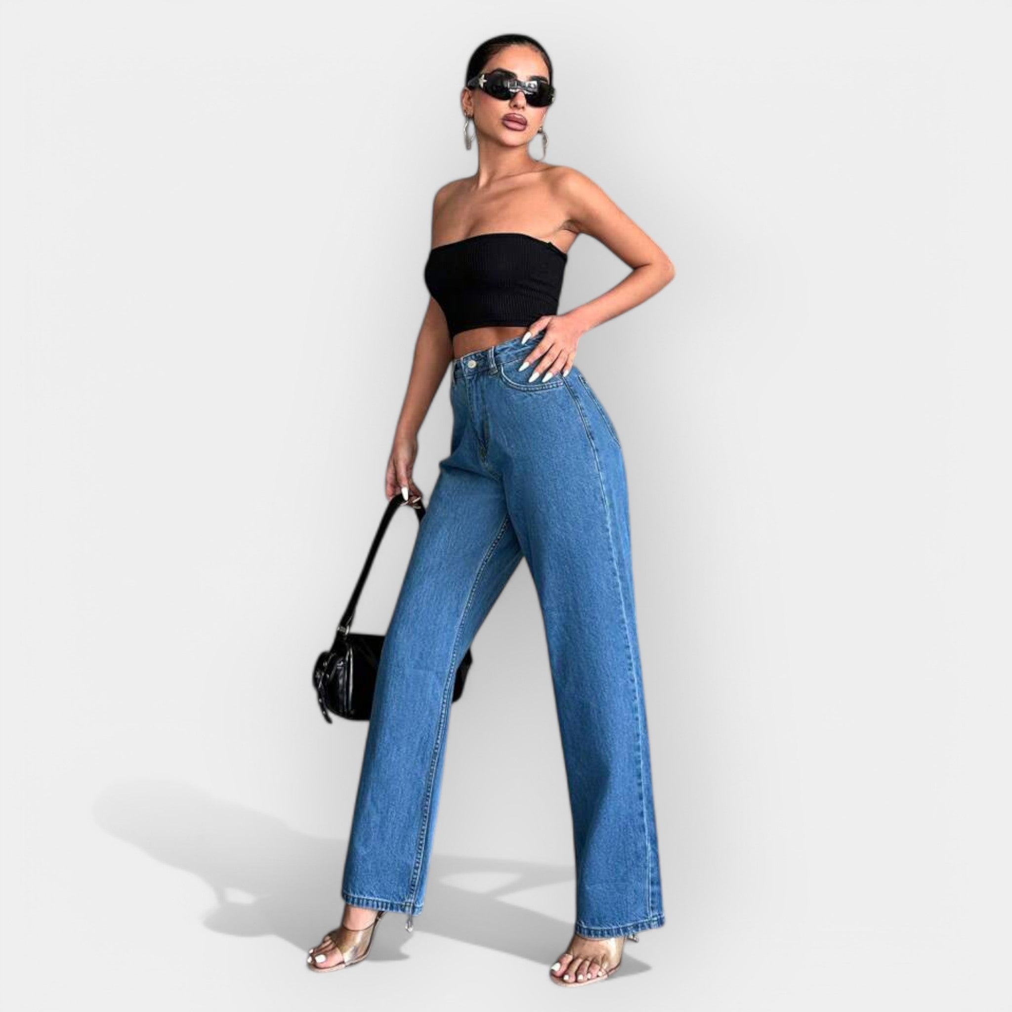 KARA™ – HØJTALJEDE JEANS MED LØS PASFORM
