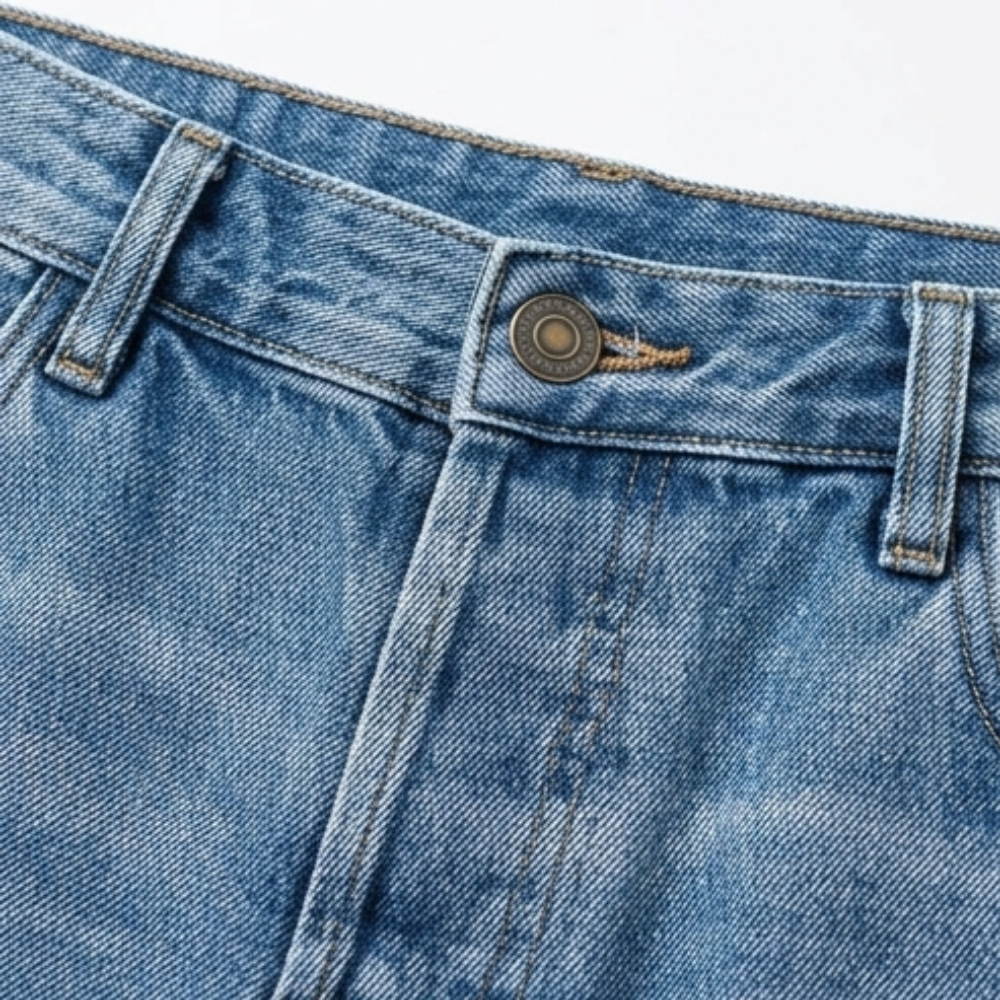 Vivara | Cropped Jeans med Frynsede Kanter