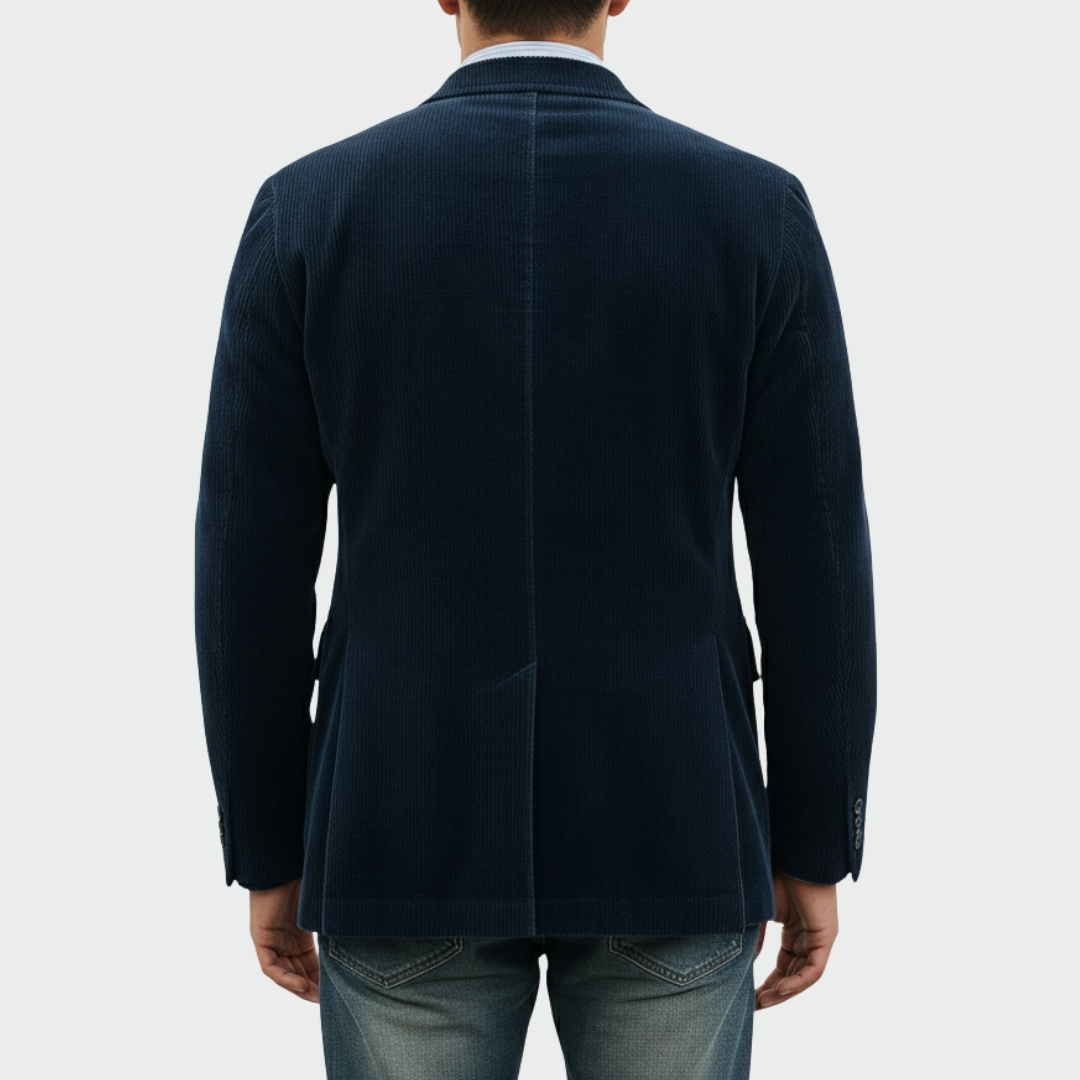 Anton™ | Vintage Cordfløjl Blazer med Vest