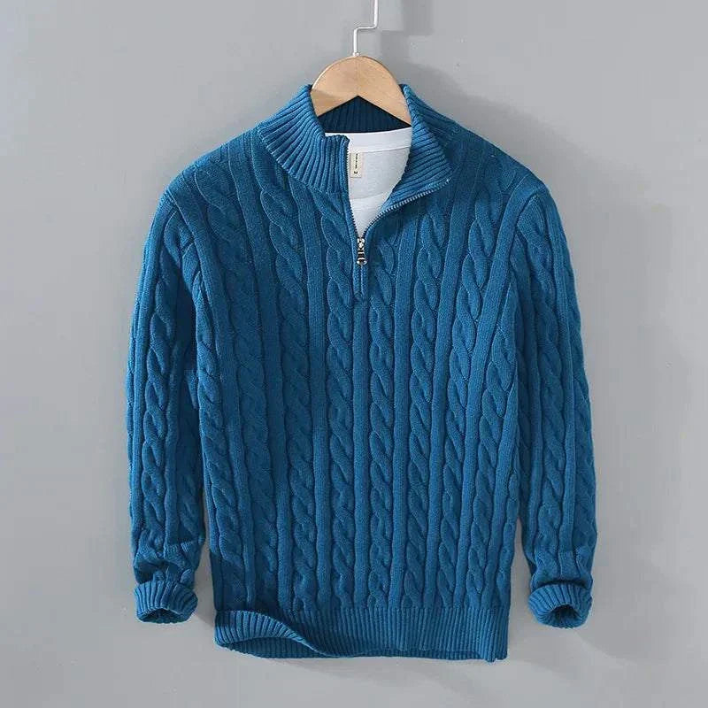 Marco | Sweater med halv lynlås