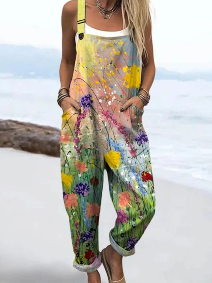 MEYER | Jumpsuit med vintage blomsterprint
