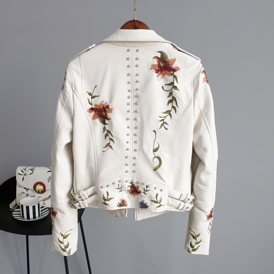 Lotte | Stilfuld Floral Biker Jakke