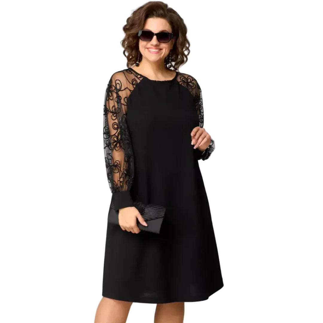 Elyndra | Elegant Sort Blondekjole