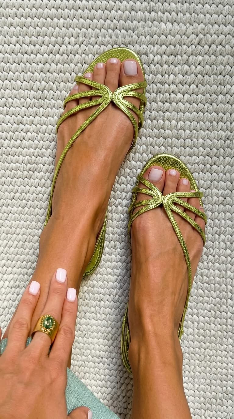 Ginevra | Elegante gyldne sommersandaler