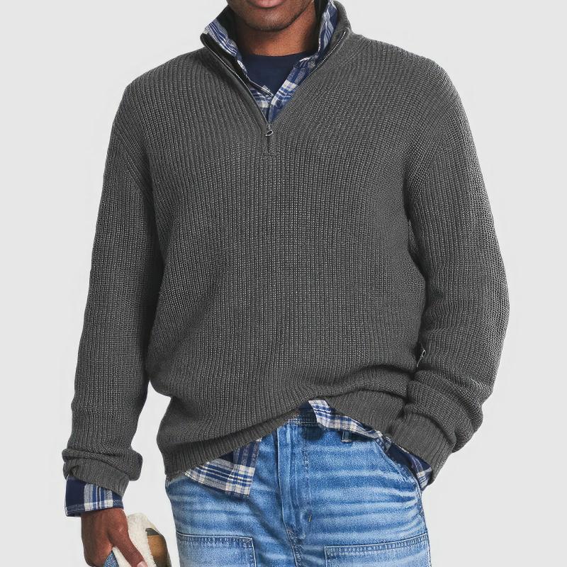 Patrick | Strikket sweater med lynlås