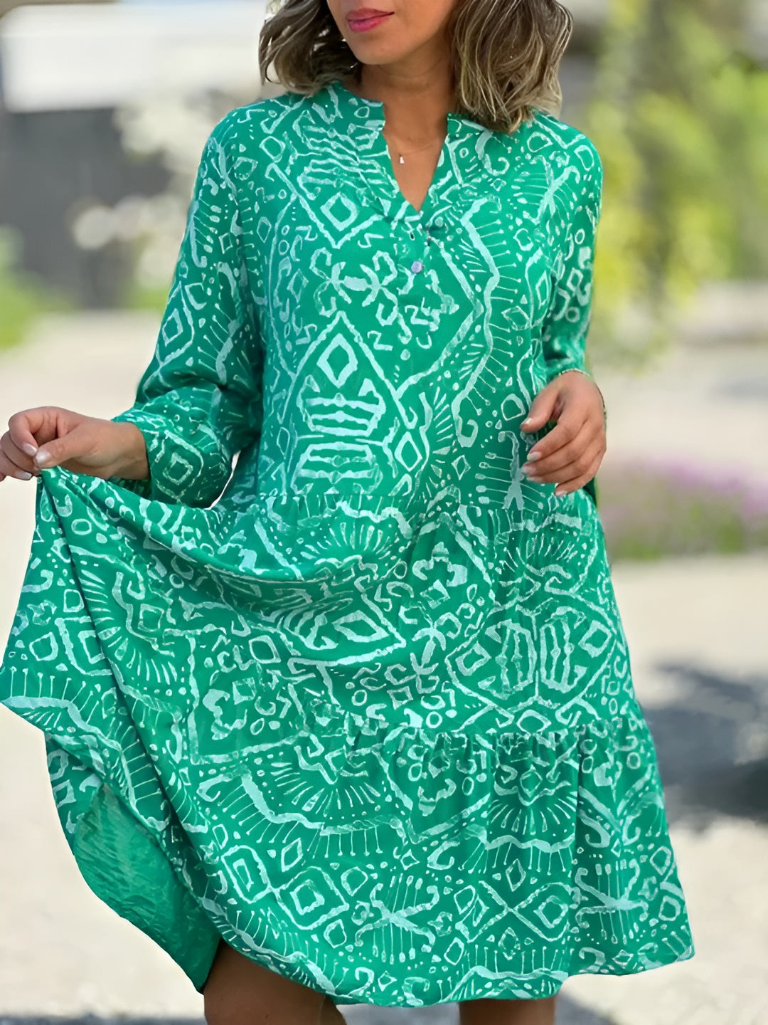 Kyara | Stilfuld Boho Print Tunika Kjole