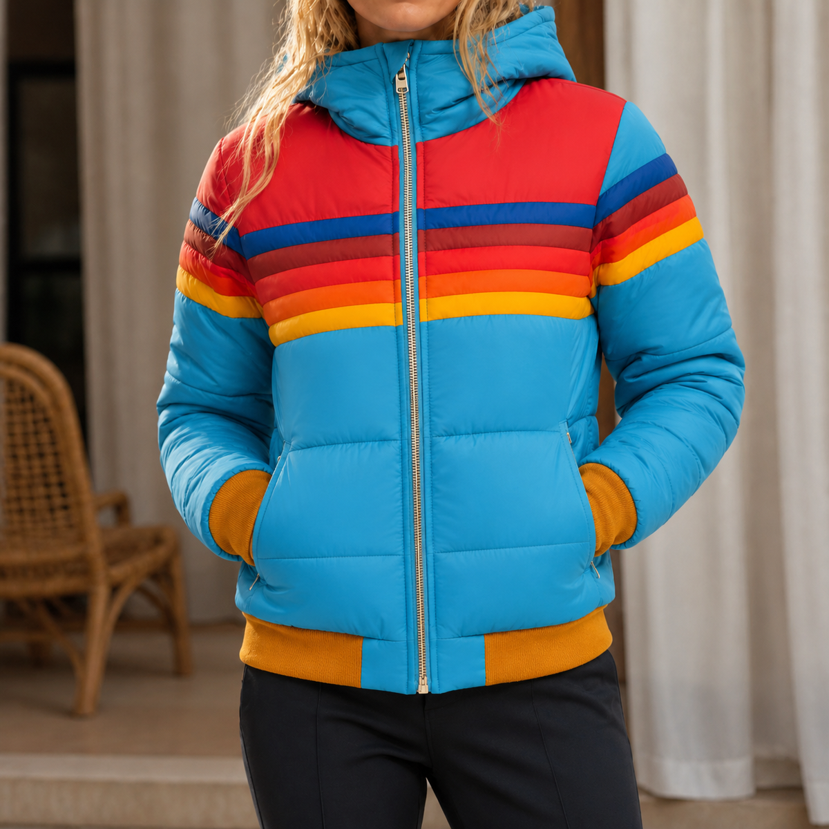 Lisbeth™ | Vatteret Retrojakke med hætte