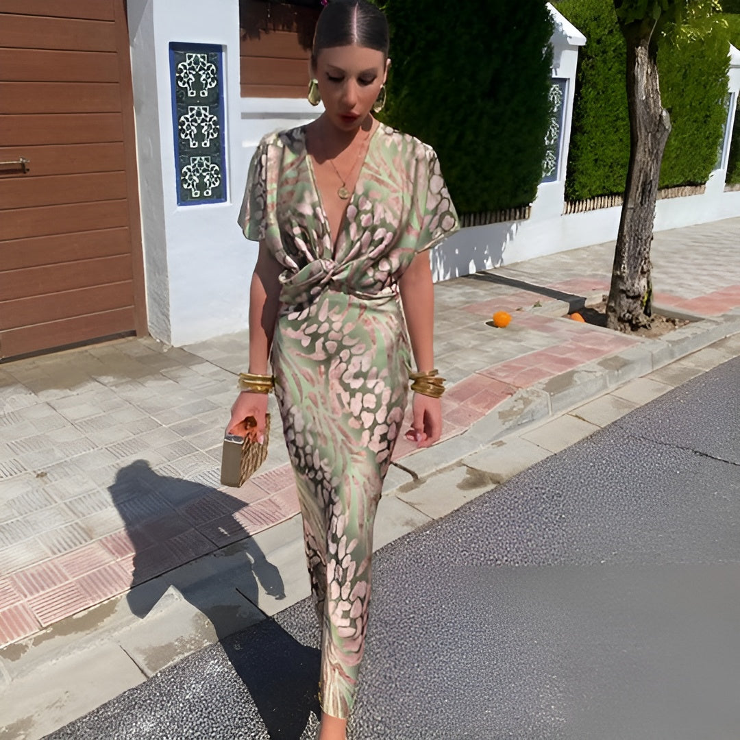 Melu™ | LANG KJOLE MED SNOET V-HALS