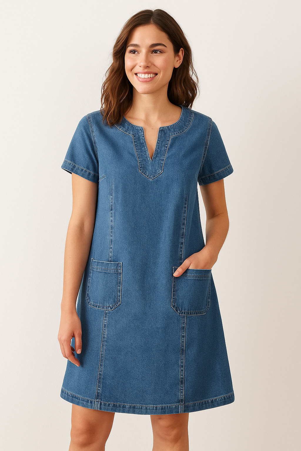 Sofia | Blød Denim Kjole