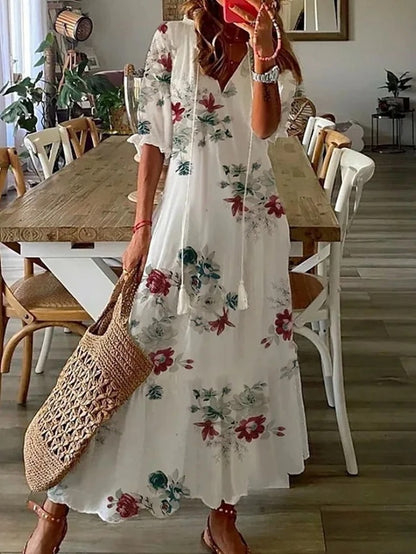 Lana™ | Boho V-udskæring sommerkjole