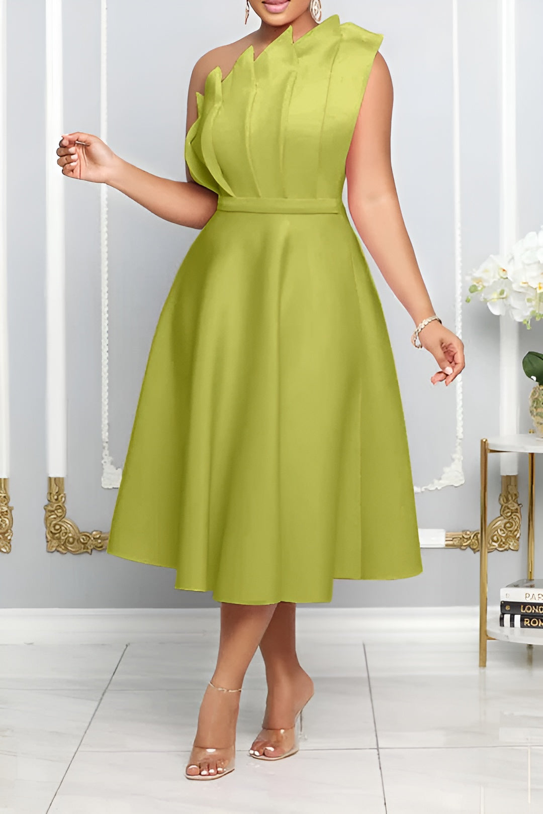 Josepha | Stilfuld One-Shoulder A-Line Kjole