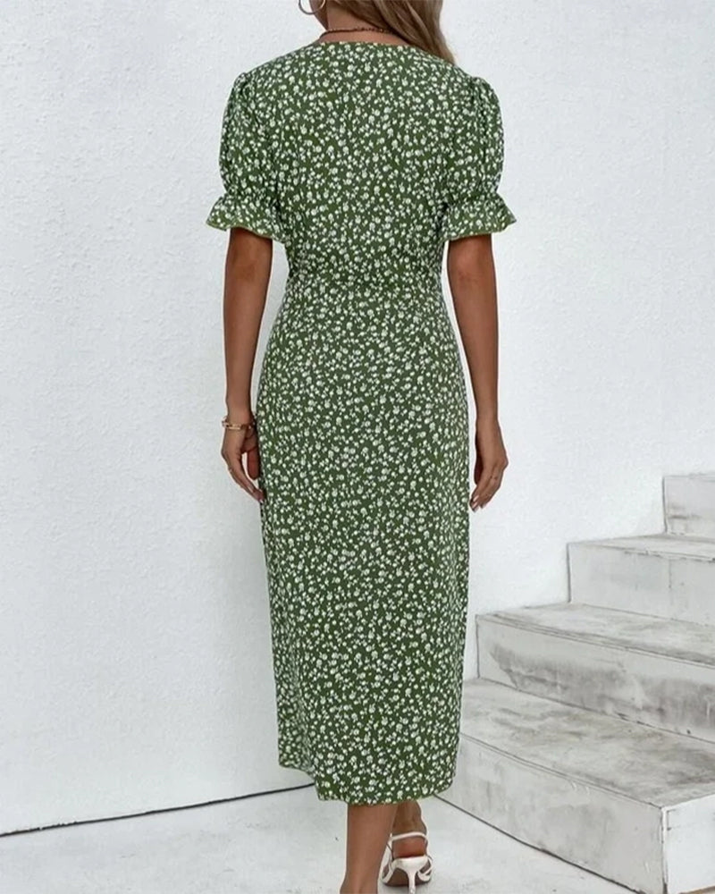 Roda™ | Blomstrede V-hals kjole