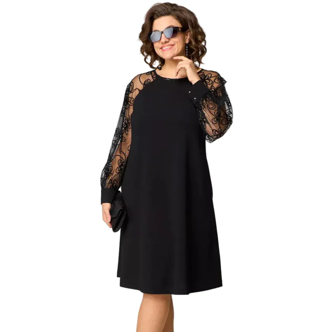 Elyndra | Elegant Sort Blondekjole