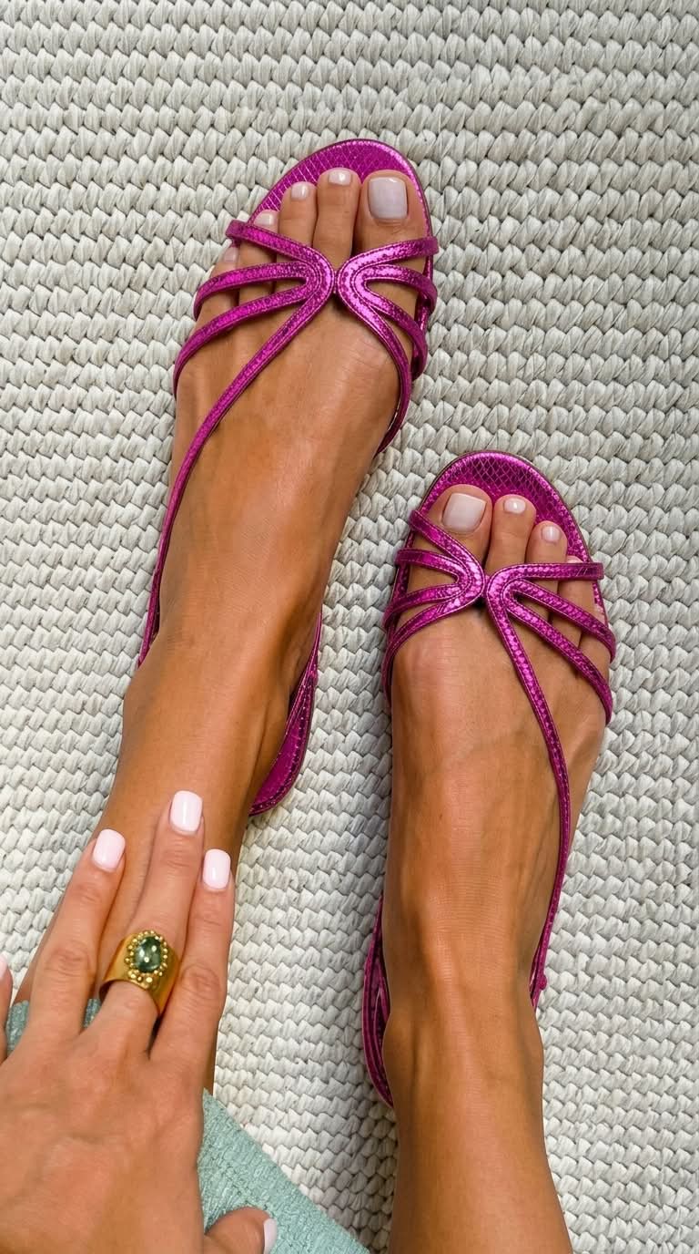 Ginevra | Elegante gyldne sommersandaler