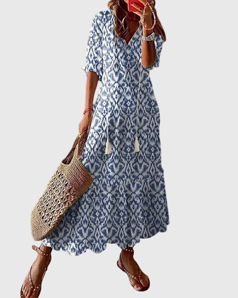 Amalia | Boho Vintage Sommer Maxikjole