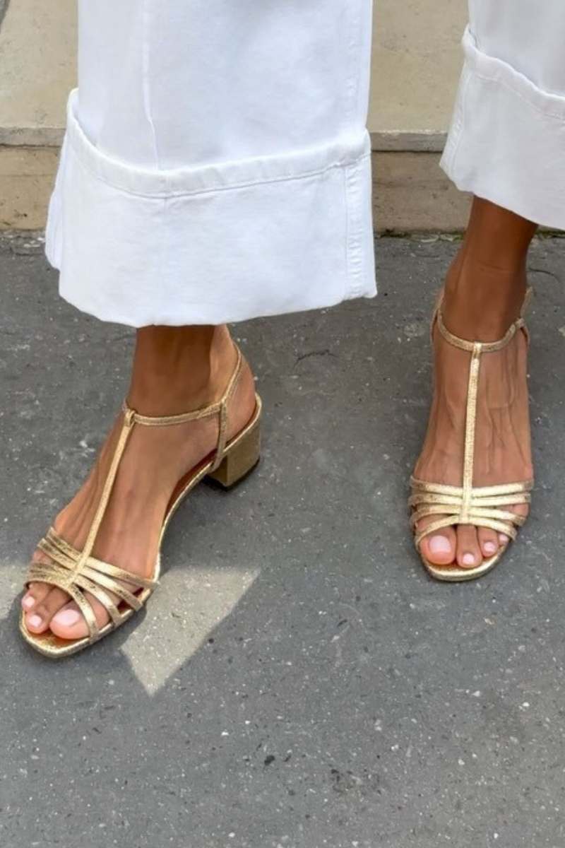 Allegra | Elegante gyldne sandaler til hverdagsbrug