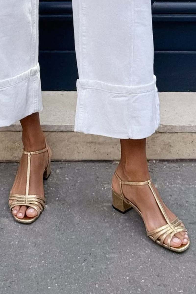 Allegra | Elegante gyldne sandaler til hverdagsbrug