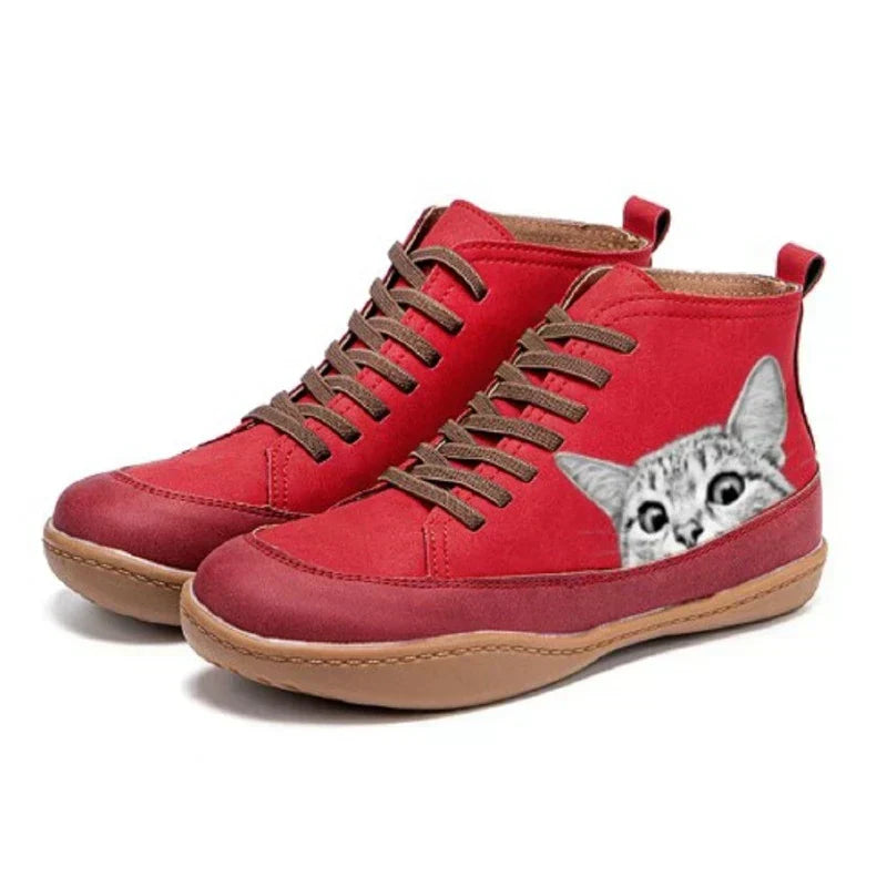 Fenna™ | Legende sneakers med katteprint