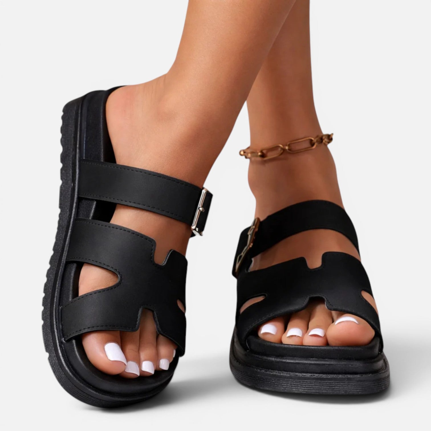 Ingrid™ | Komfortable Platform Sandaler med bred pasform