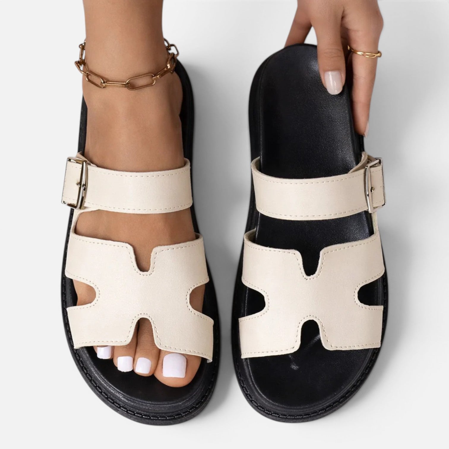 Ingrid™ | Komfortable Platform Sandaler med bred pasform