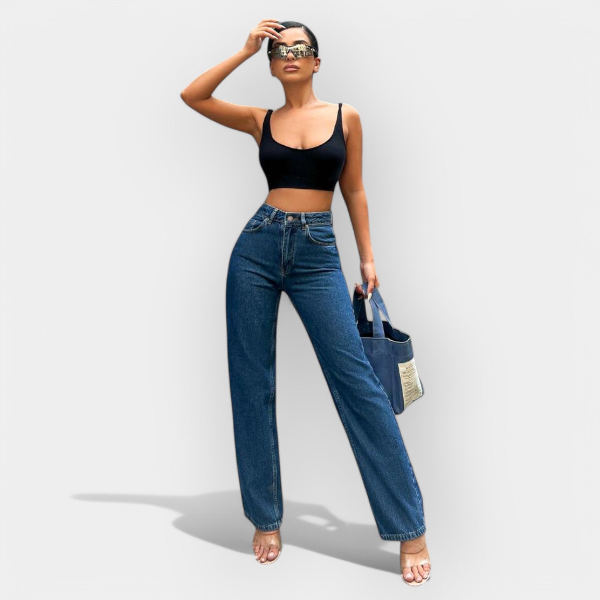 KARA™ – HØJTALJEDE JEANS MED LØS PASFORM