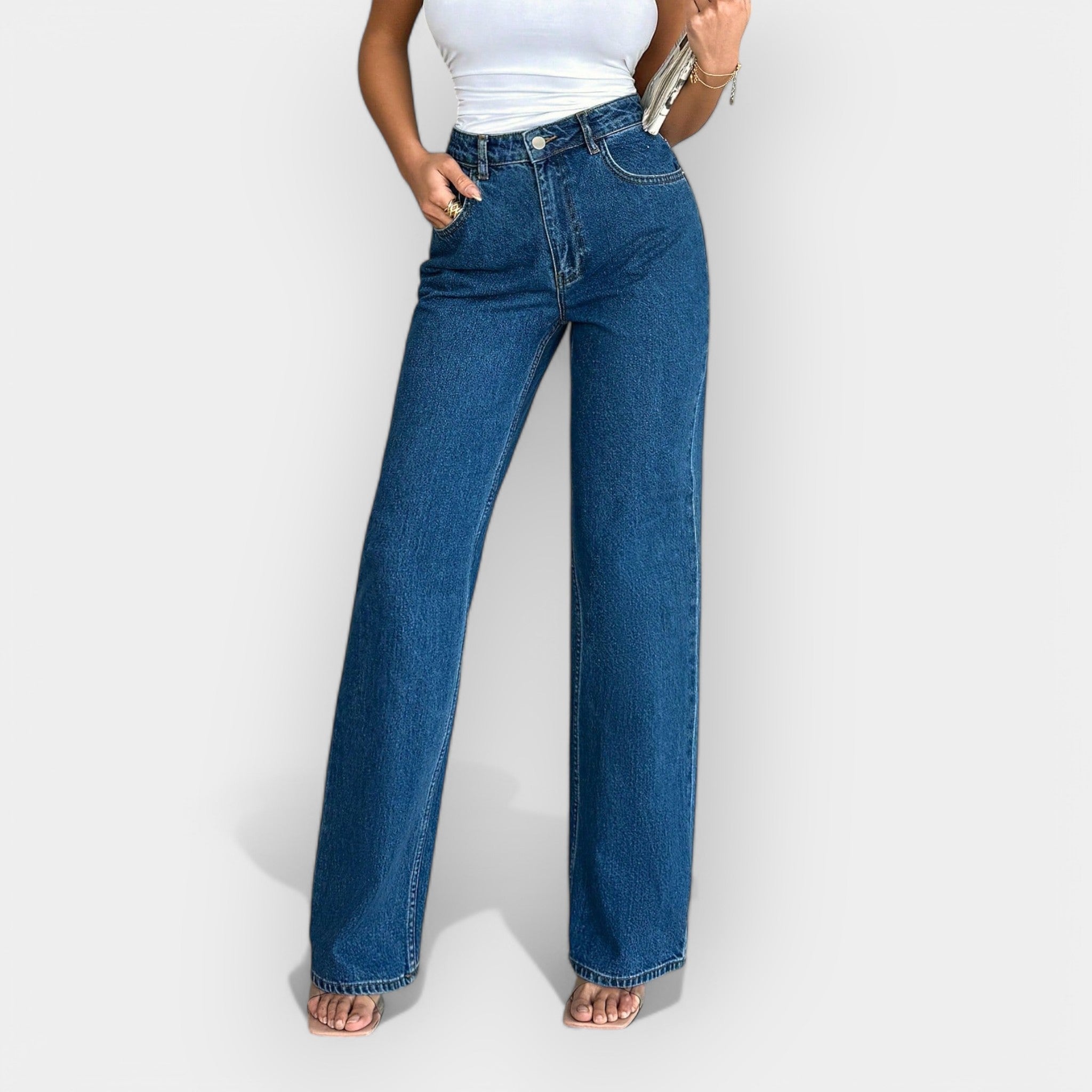 KARA™ – HØJTALJEDE JEANS MED LØS PASFORM