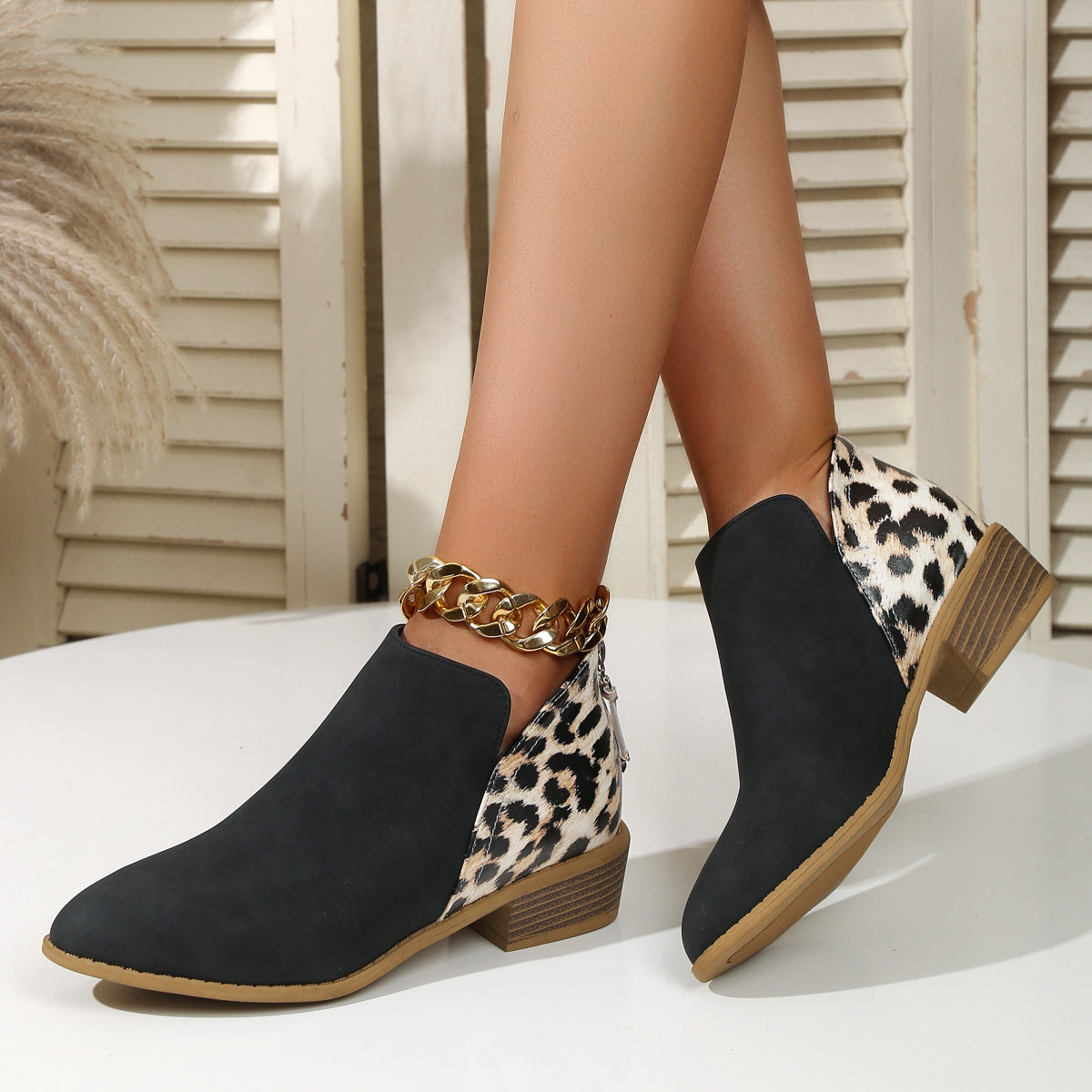 Leona™ – Stilige støvler med leoparddetaljer