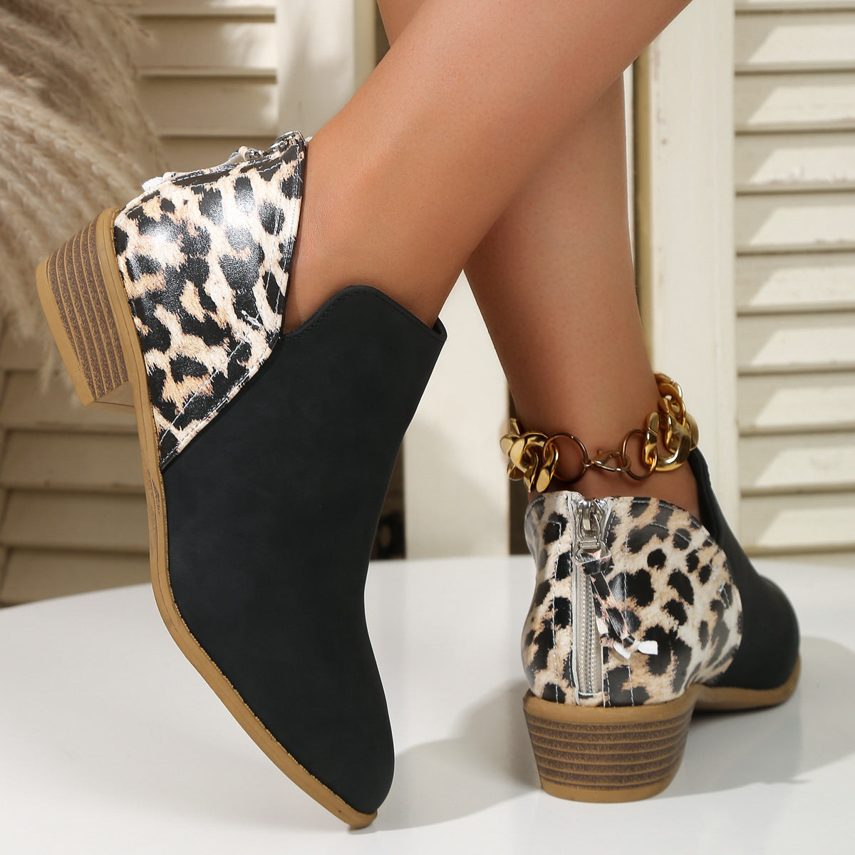 Leona™ – Stilige støvler med leoparddetaljer