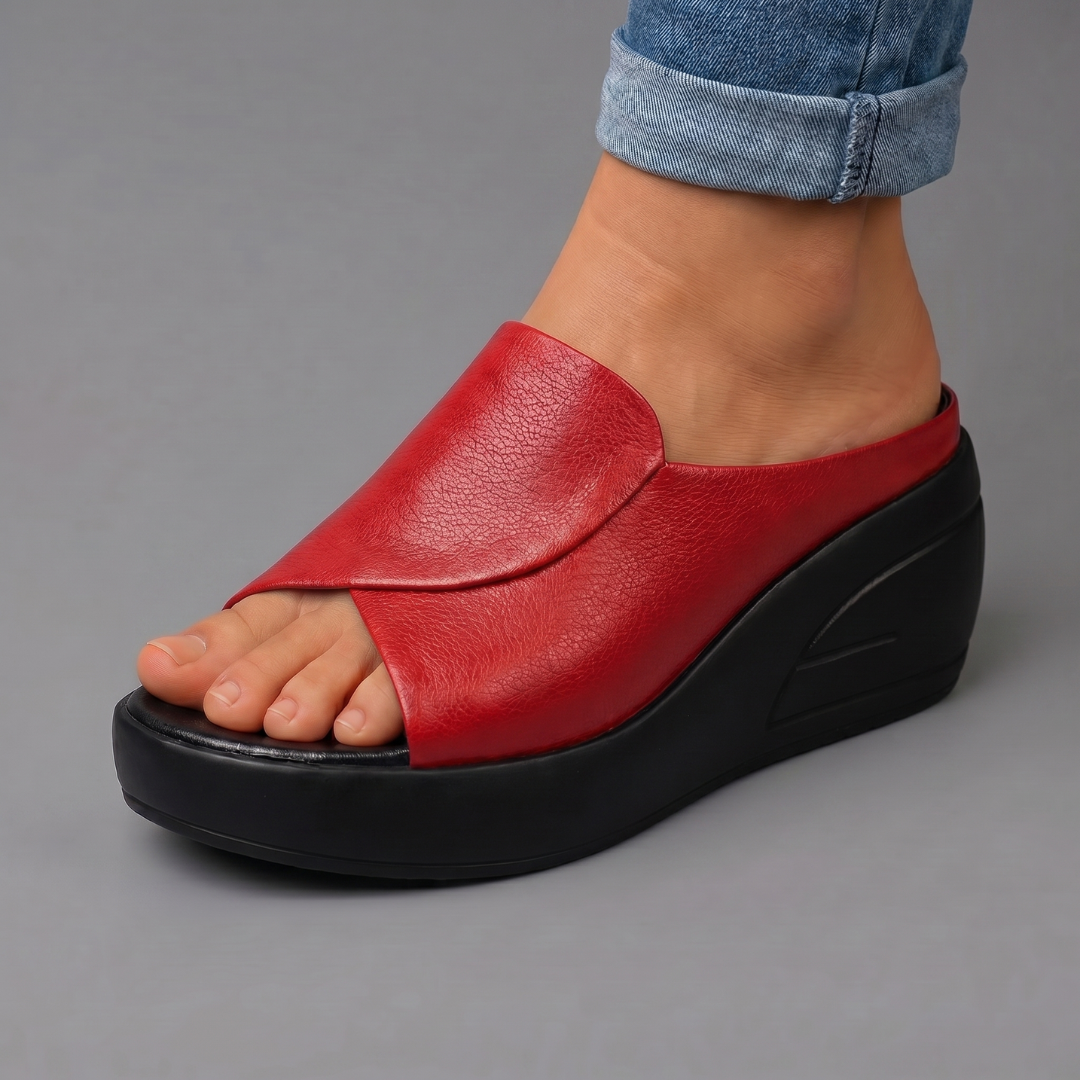Maren™ | Ortopædiske Slip-on Kilehælsandaler