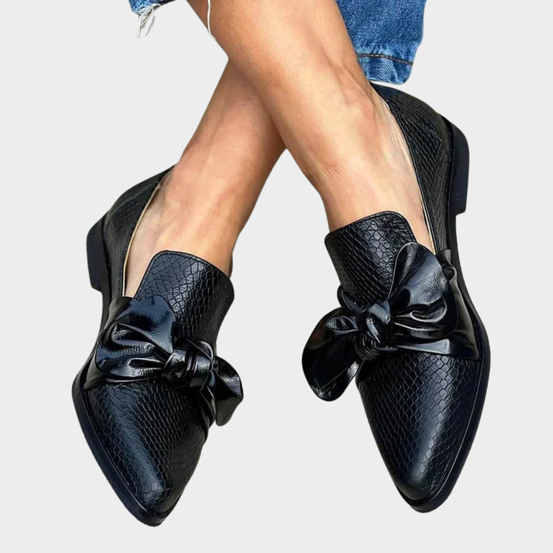 Freja™ | Stilfulde loafers med sløjfedetalje