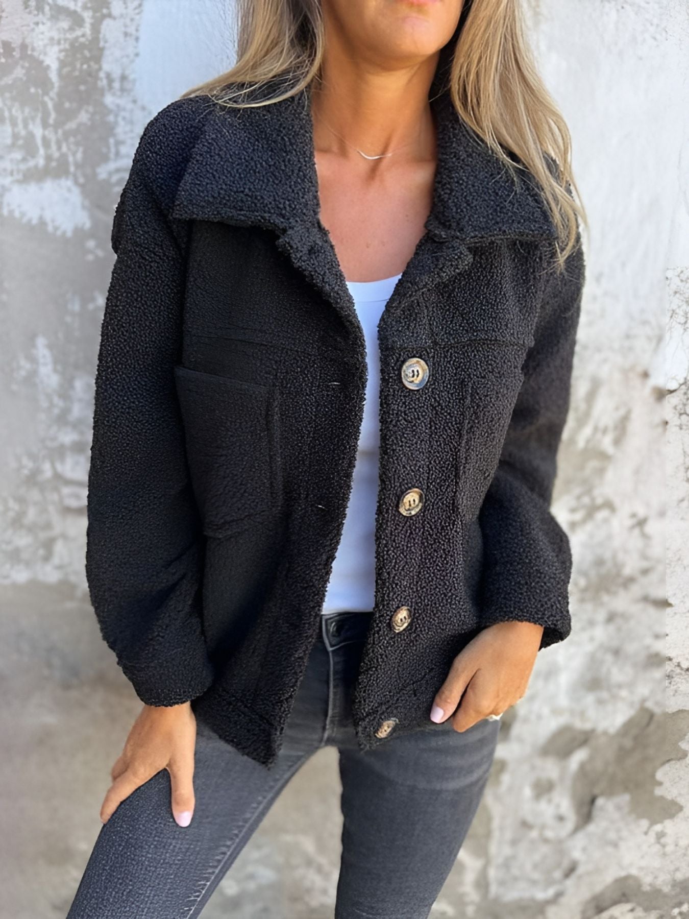 Lea™ | Varm & stilfuld teddyfrakke
