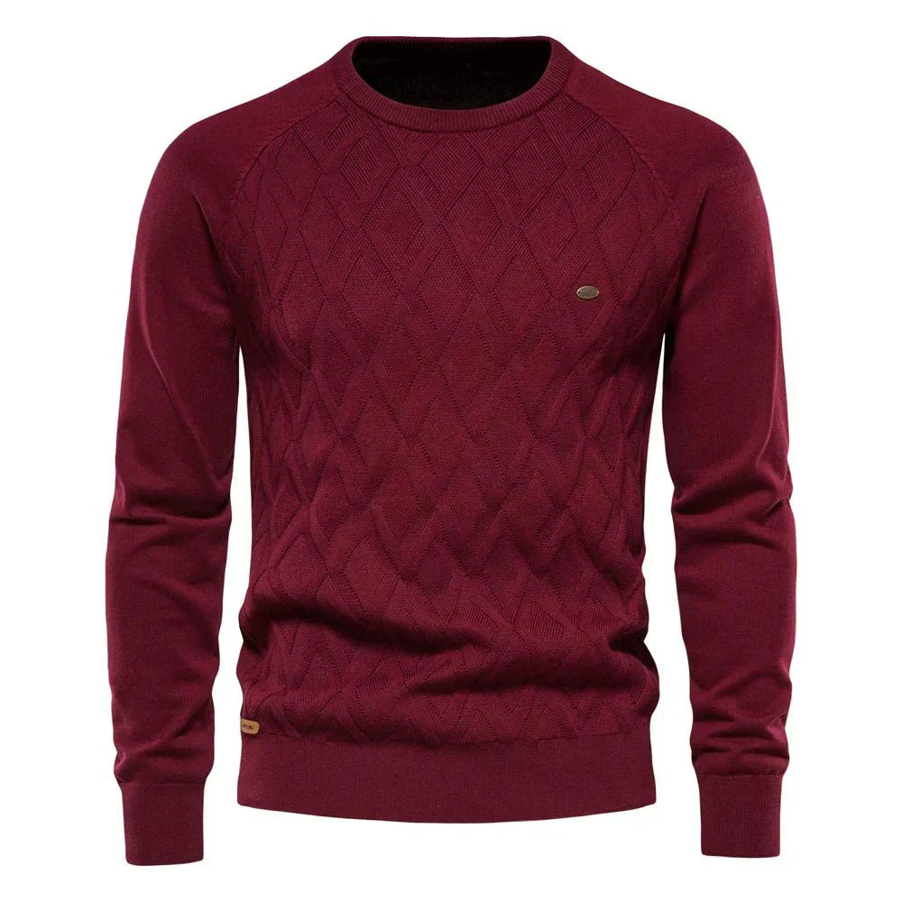 Theodor | Herre sweater med rhombus mønster