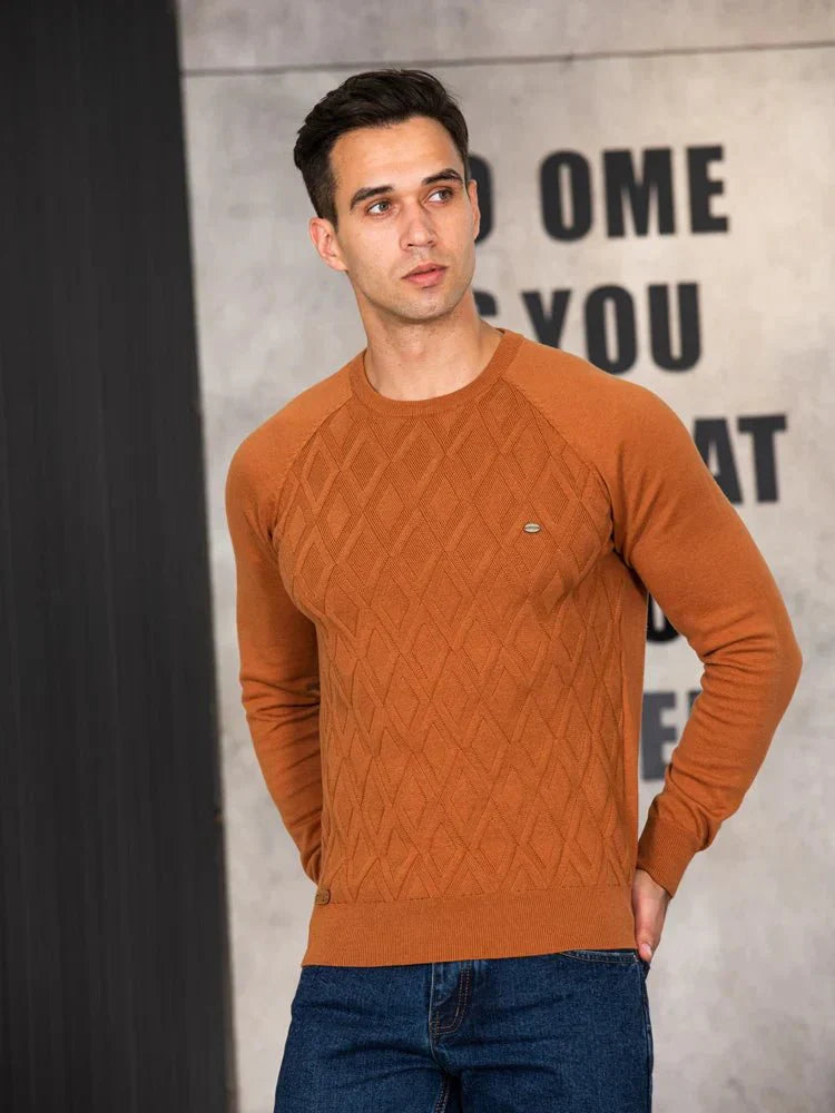 Theodor | Herre sweater med rhombus mønster