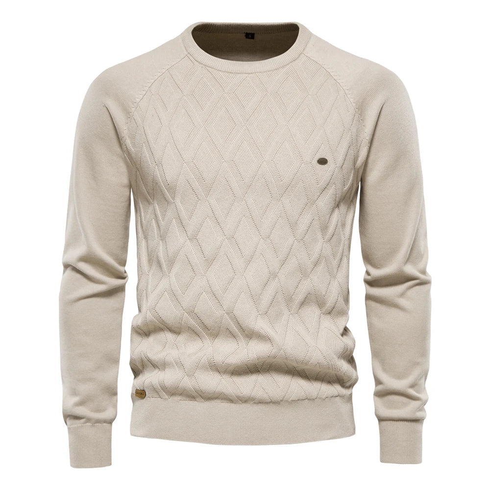 Theodor | Herre sweater med rhombus mønster