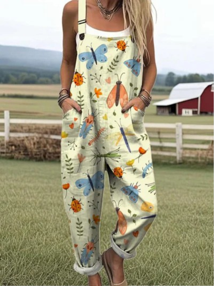 MEYER  Jumpsuit med sjovt insektmønster
