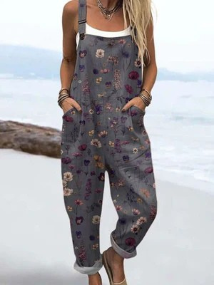 MEYER | Jumpsuit med vintage blomster og kunsttryk