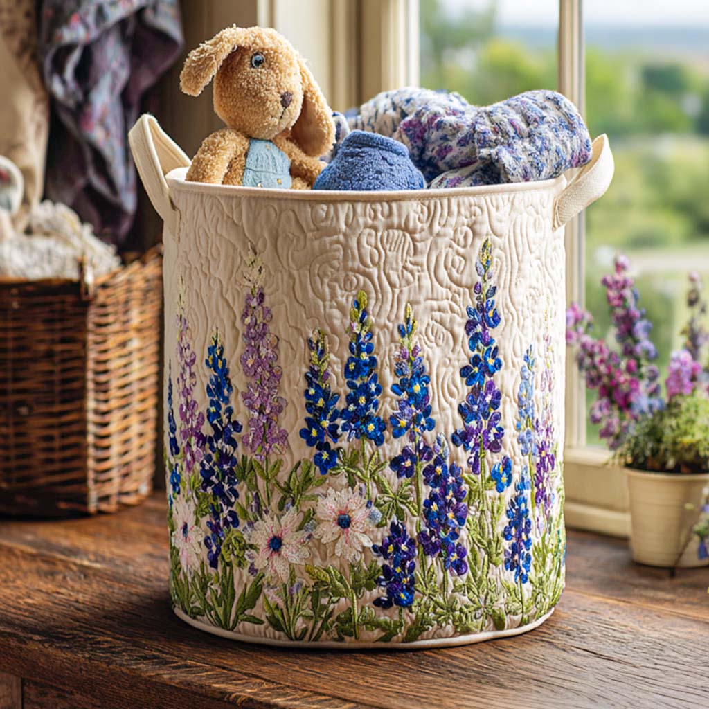 Vilde Blomster – quiltet opbevaringskurv