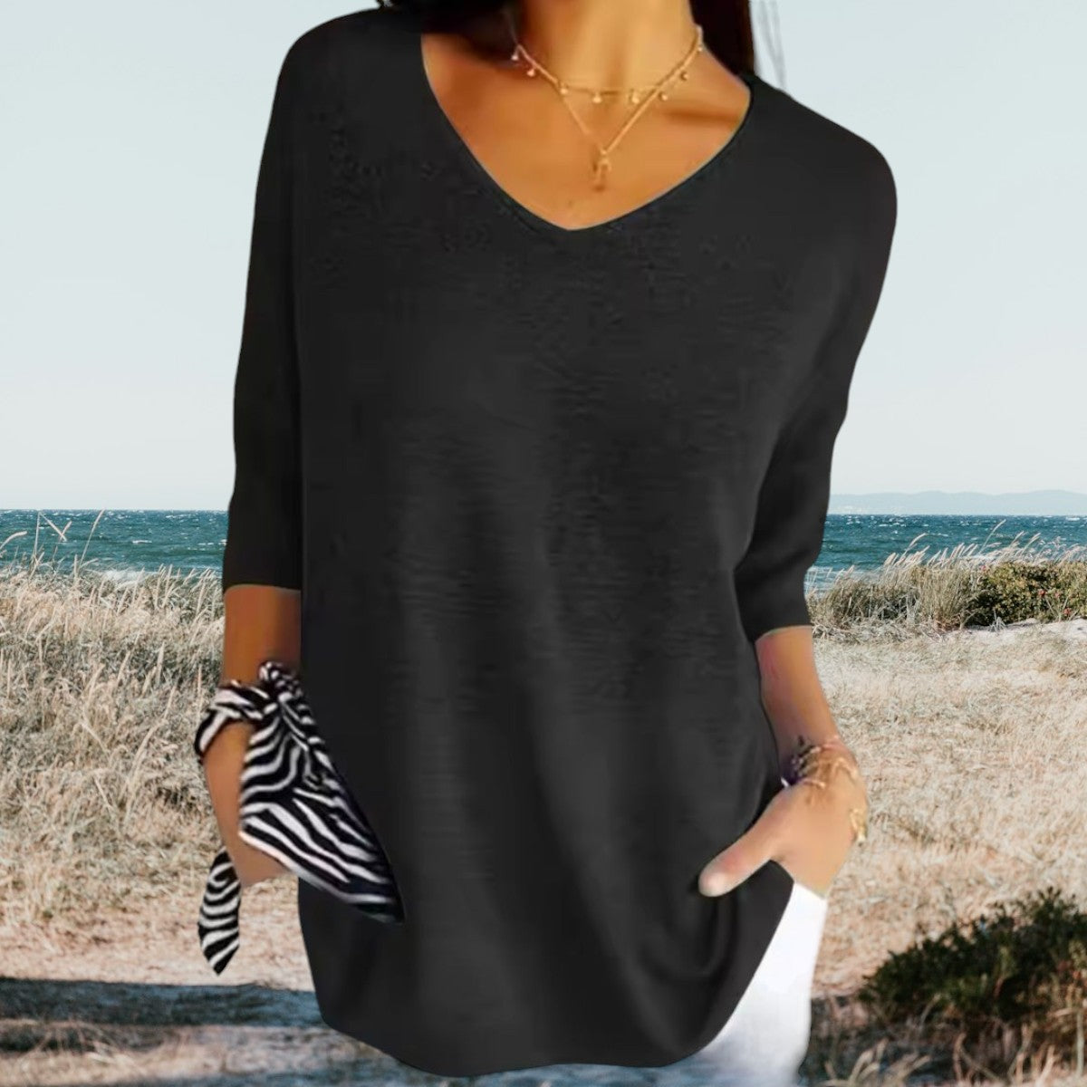 Nena | Stilfuld V-Hals Casual Top