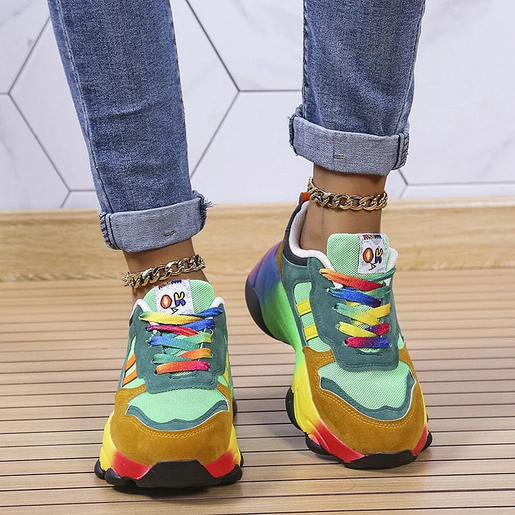 Olivia | Legende Regnbue Sneakers