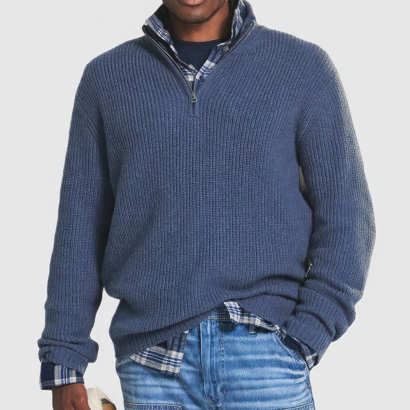 Patrick | Strikket sweater med lynlås